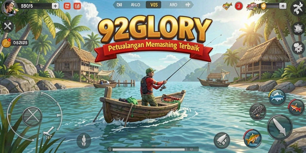 Tangkapan ikan yang besar dalam permainan 92GLORY dengan pemandangan menakjubkan.