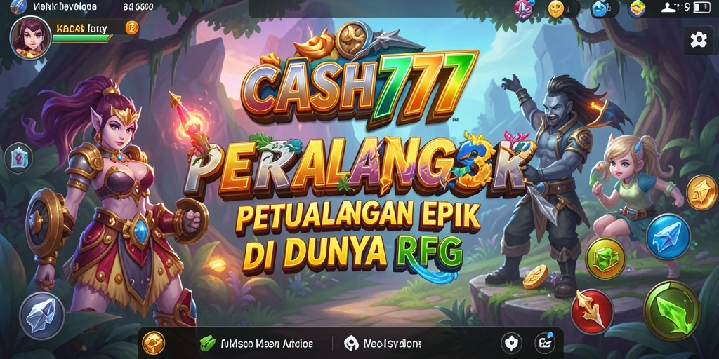 Tampilan gameplay RPG yang seru di CASH777 dengan pertarungan mendebarkan.