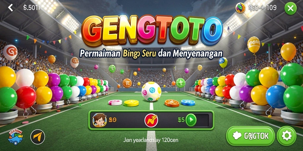 Screenshot gameplay GENGTOTO menampilkan keseruan permainan Bingo.