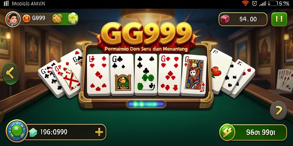Screenshot menunjukkan gameplay seru dari GG999 Domino.
