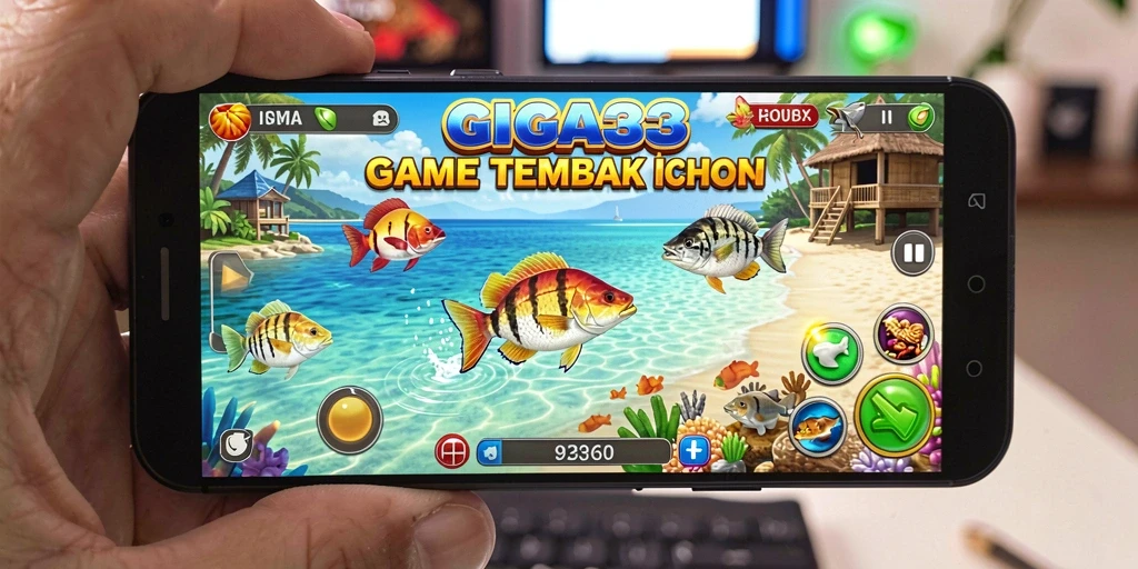 Tampilan gameplay GIGA33 dengan aksi menembak ikan yang mendebarkan.
