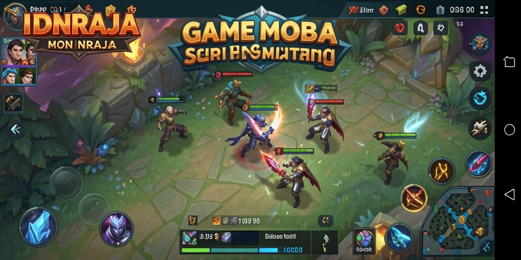 Tampilan gameplay seru IDNRAJA dengan aksi pertarungan yang intens.