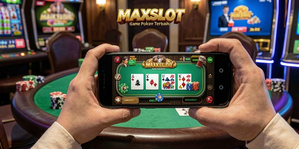 Screenshot gameplay MAXSLOT yang menunjukkan aksi Poker yang seru.