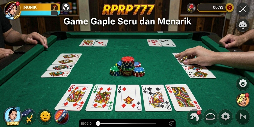 Tampilan menarik gameplay Gaple RPRP777 yang mengasyikkan.