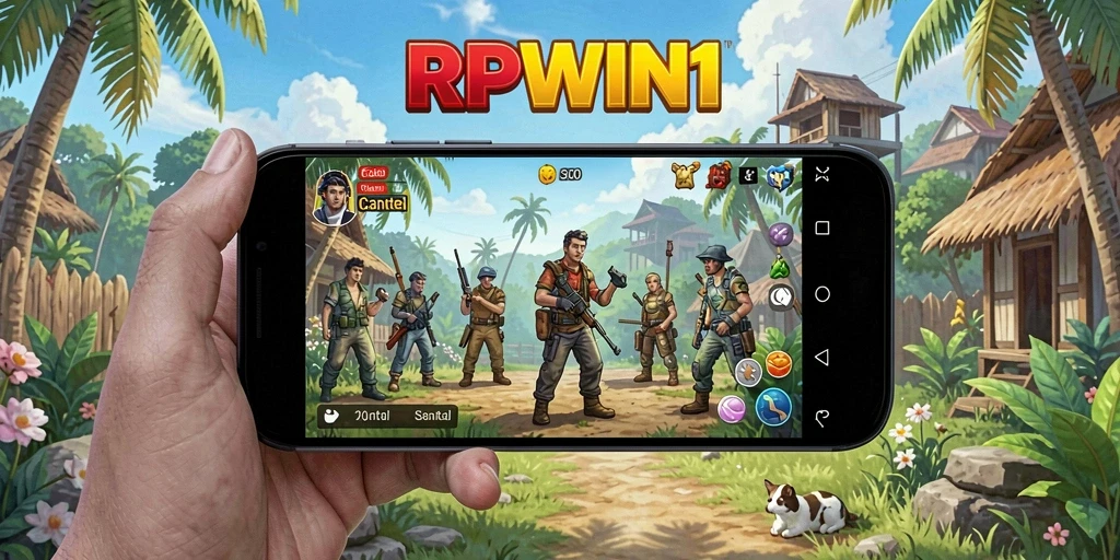 Tangkapan layar gameplay RPWIN1 menampilkan aksi seru dan warna-warni.