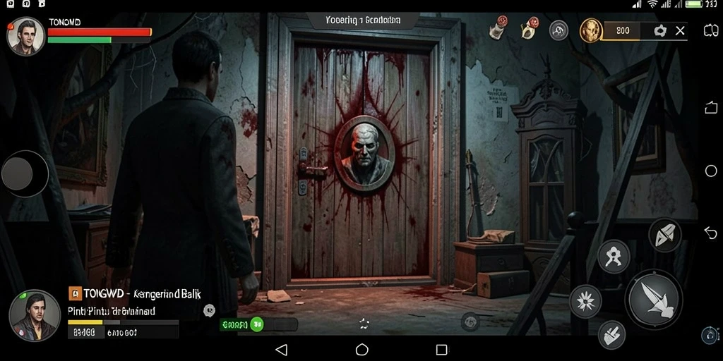 Screenshot utama TONGWD menampilkan suasana gelap dan mencekam dalam gameplay Horror.