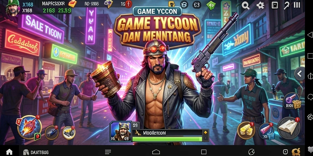 Tampilan gameplay X168 menampilkan strategi bisnis yang menarik.